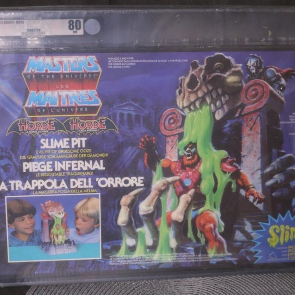 RARE MOTU 1985 SLIME PIT Masters Universe MISB He Man SEALED MINT BOX AFA 80 VTG